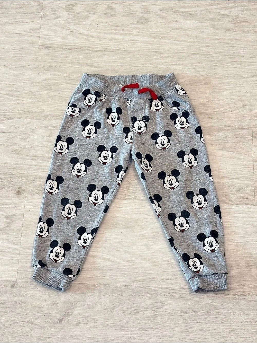 Disney Baby Mickey Mouse Print Jogger Pants Gray Baby 24M